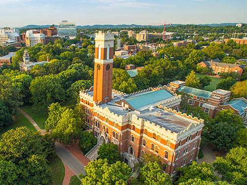 Vanderbilt University. Aerial shot by Daniel Dubois, Vanderbilt University. Exploring Nashville's West End Neighborhood.