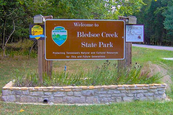 Bledsoe Creek Stae Park Entrance Sign. Reliant Realty, Nashville, TN.