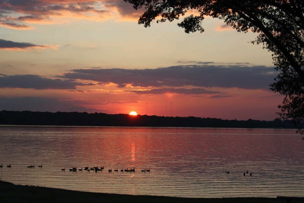 Sunset on Old Hickory Lake. Photo Nashvilleflyboard.com. Reliant Realty ERA Powered.