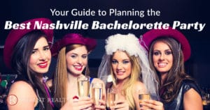 Friends toasting with champagne - Nashville bachelorette party
